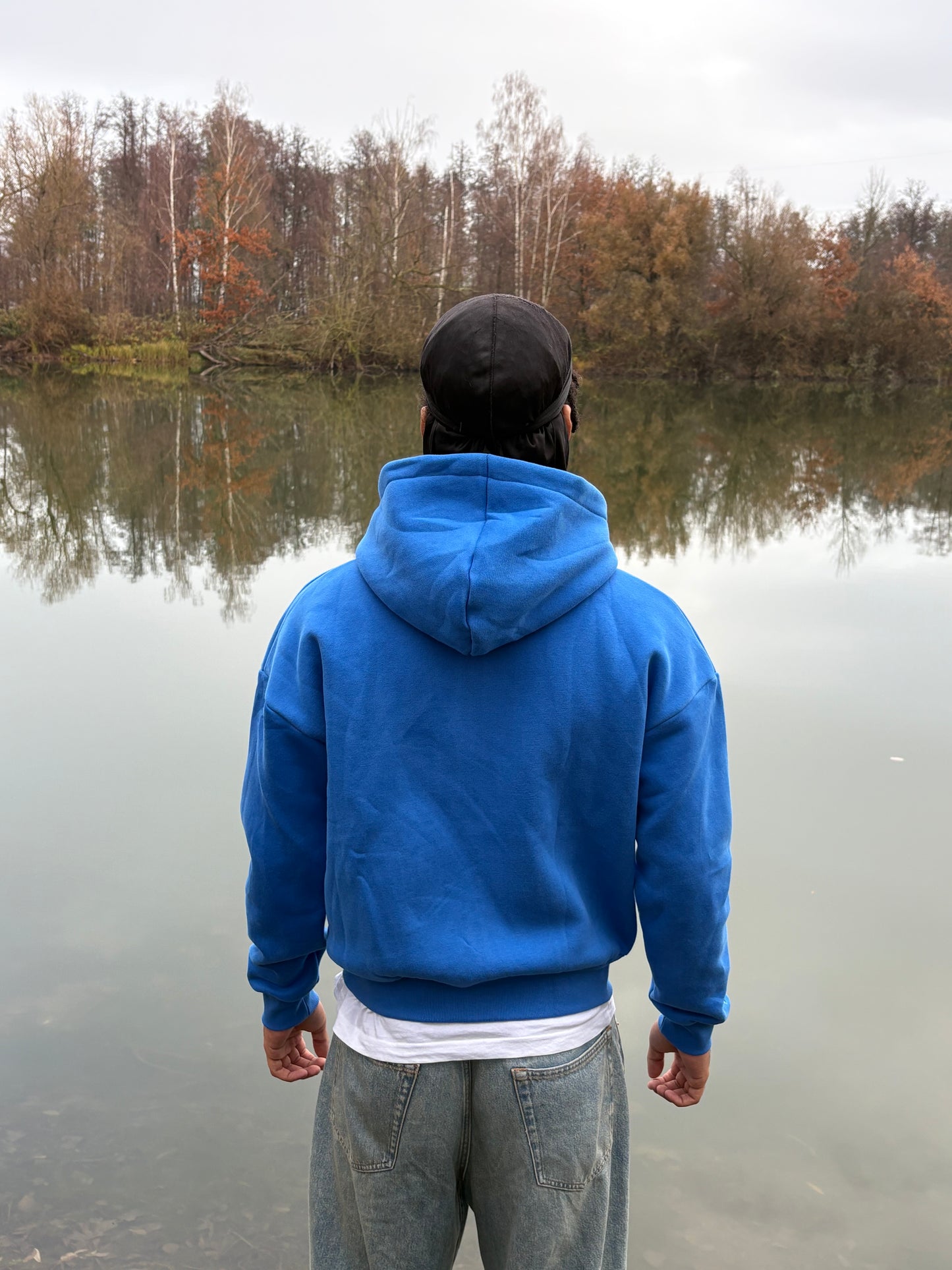 Oversized Zipper Blue