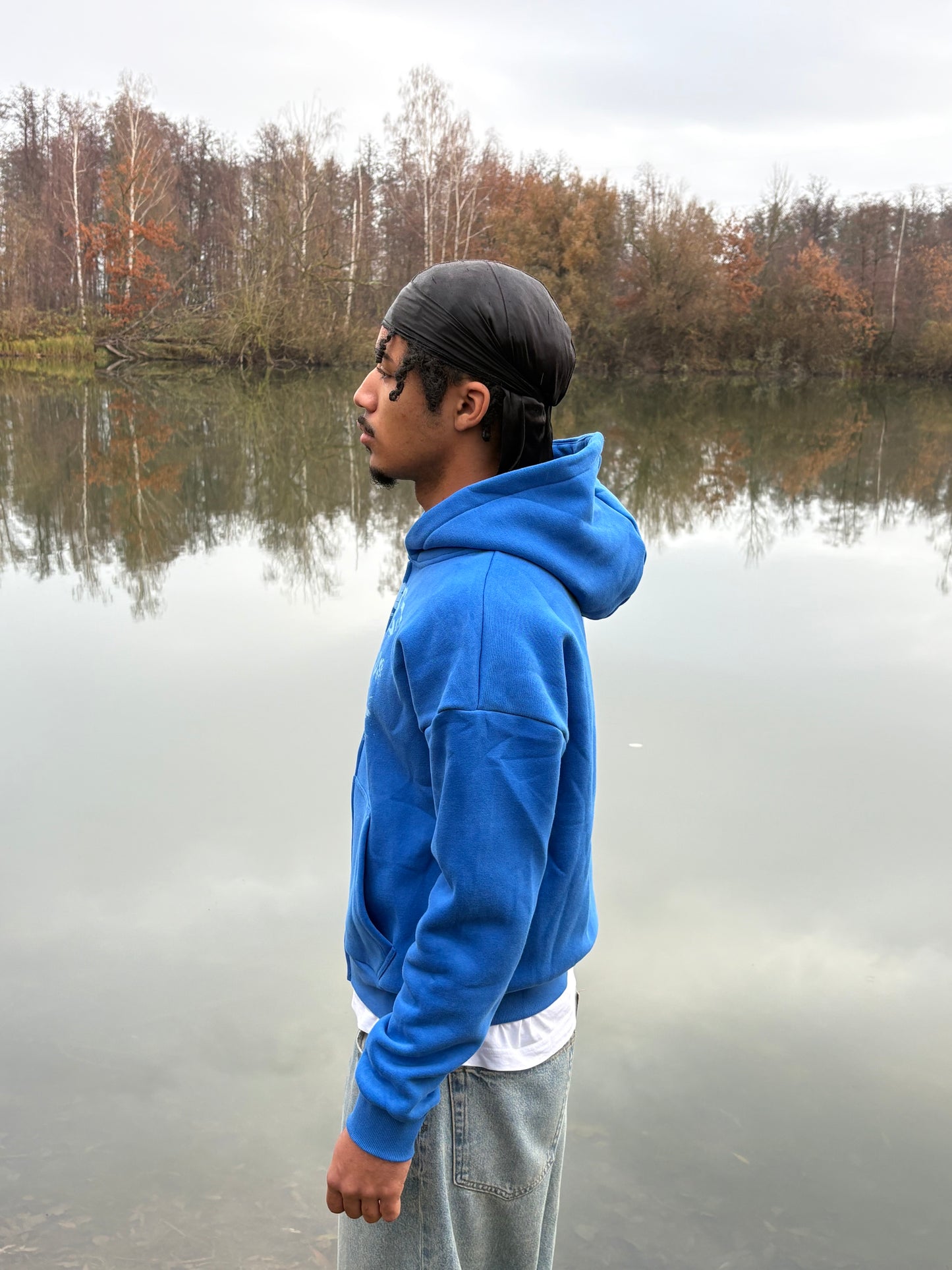 Oversized Zipper Blue