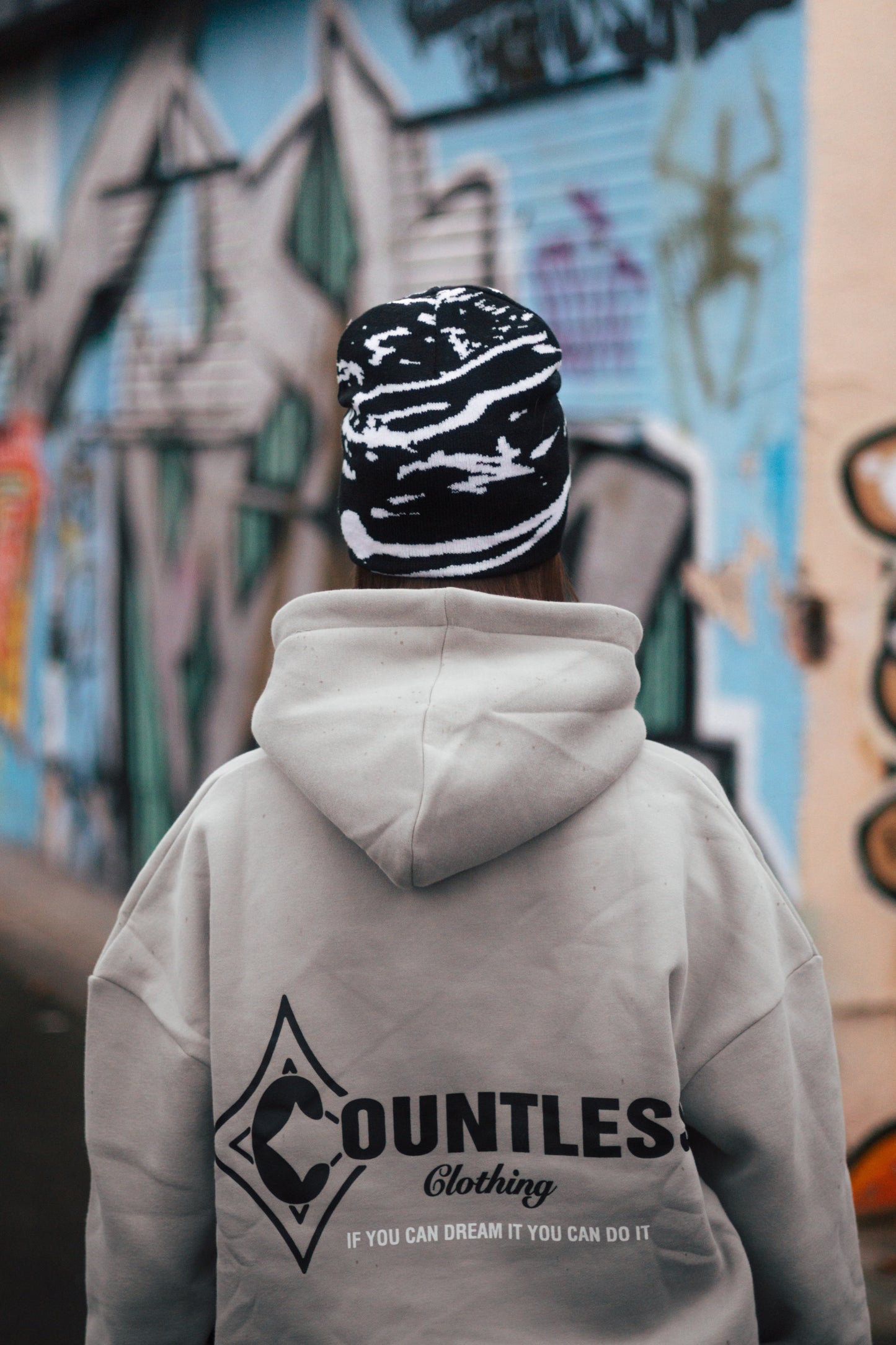 Reversible Beanie Black/Grey