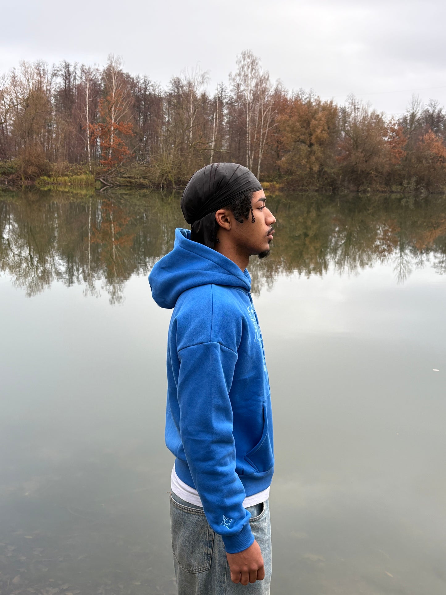 Oversized Zipper Blue