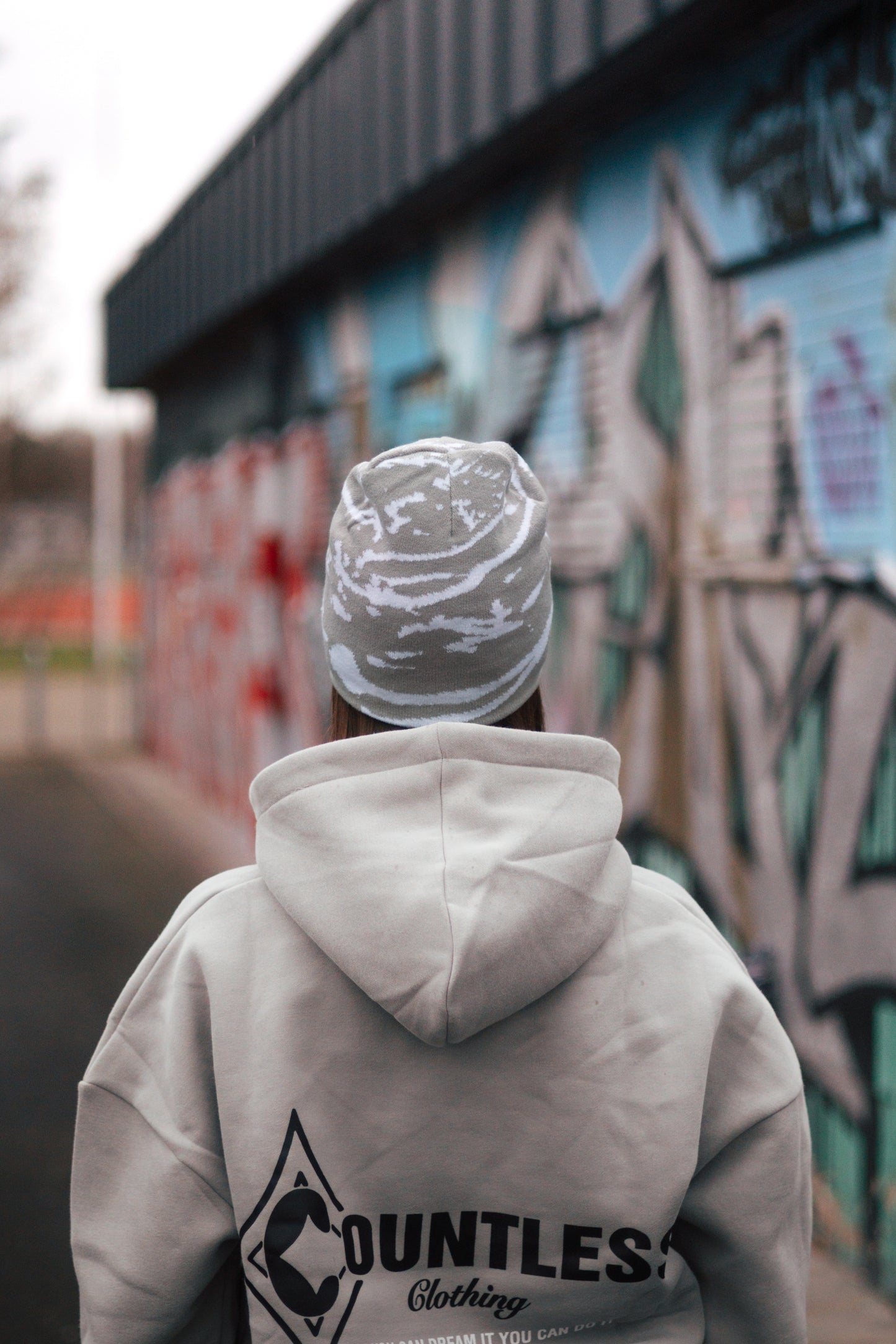 Reversible Beanie Black/Grey