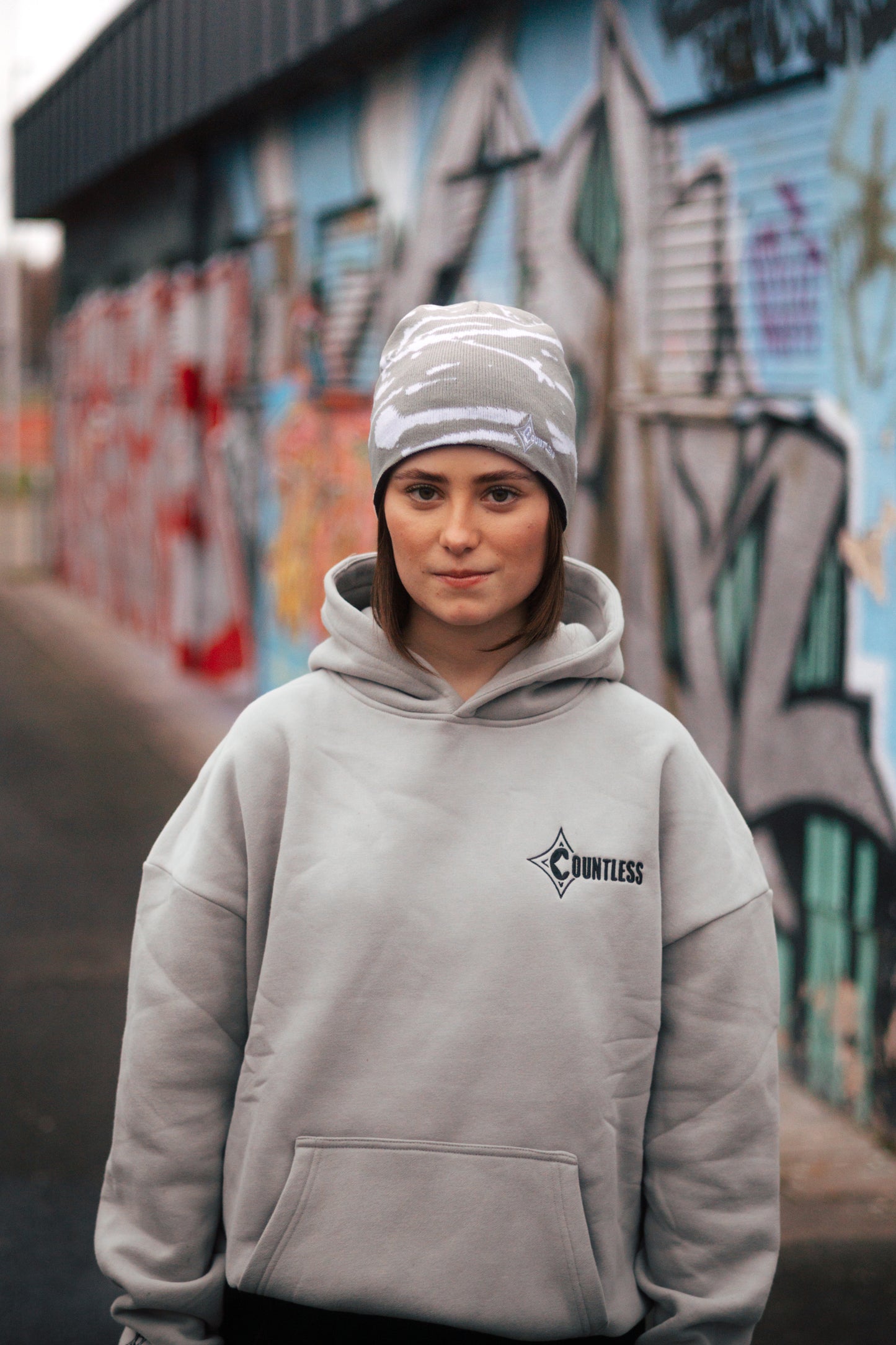 Reversible Beanie Black/Grey